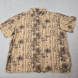 Falls Creek Hawaiian Shirt Mens Size XXL Tropical Luau Vacation Hawaii Summer